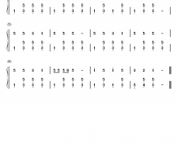 三只小熊钢琴简谱-数字双手-童谣