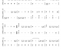 她说钢琴简谱-数字双手-林俊杰