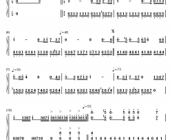 爱莲娜钢琴简谱-数字双手-克莱德曼