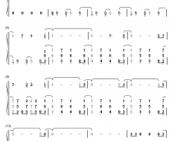 白い雪のプリンセスは钢琴简谱-数字双手-初音未来