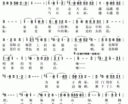 当兵走天涯简谱(歌词)-阎维文演唱-秋叶起舞抄谱