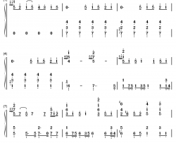 夜空钢琴简谱-数字双手-铃木实里