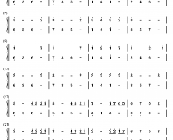 薄桜の夢钢琴简谱-数字双手-大谷幸