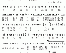 格桑花简谱(歌词)-泽旺多吉演唱-秋叶起舞记谱上传