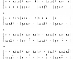 千百度钢琴简谱-数字双手-许嵩