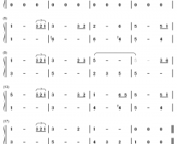 奇异恩典钢琴简谱-数字双手-John Newton