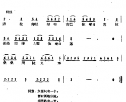 藏族民歌舞曲选：依哟日落简谱-