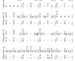 懐かしい安らぎ钢琴简谱-数字双手-川田瑠夏