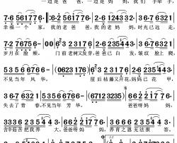 天大地大没有父母恩情大简谱(歌词)-付飞社演唱-张英记谱