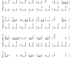 步步高钢琴简谱-数字双手-吕文成