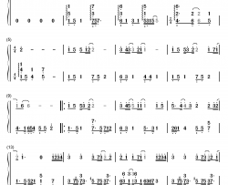 烟火钢琴简谱-数字双手-光良