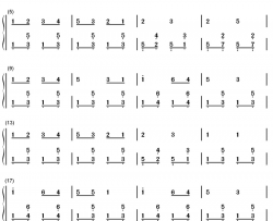 小红帽钢琴简谱-数字双手-巴西儿歌