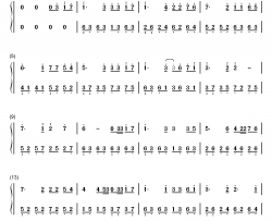 月半小夜曲简单版钢琴简谱-数字双手-李克勤