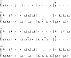 月光钢琴简谱-数字双手-七月男孩