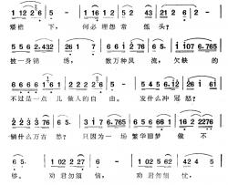 说溥仪简谱-电视连续剧《末代皇帝》主题歌