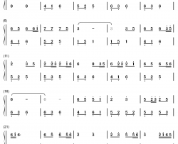 闲庭絮钢琴简谱- 数字双手-刘珂矣