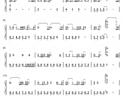 一念之间钢琴简谱-数字双手-张杰  莫文蔚