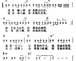 眷恋简谱-张藜词 徐沛东曲李玲玉-