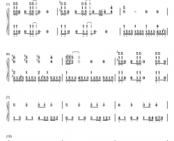 龙卷风钢琴简谱-数字双手-邓紫棋