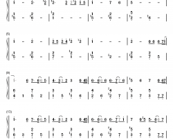 氷の上に立つように钢琴简谱-数字双手-小松未歩