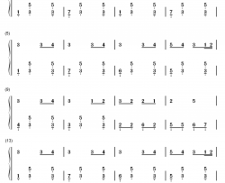 早操钢琴简谱-数字双手-周杰伦