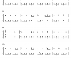 Today钢琴简谱-数字双手-梁咏琪