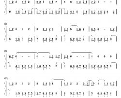 十年钢琴简谱-数字双手-陈奕迅