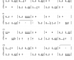 康定情歌钢琴简谱-数字双手-喻宜萱