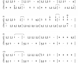 Saya's Song钢琴简谱-数字双手-Lia