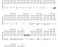 圣诞旋律钢琴简谱-数字双手-Tim Janis