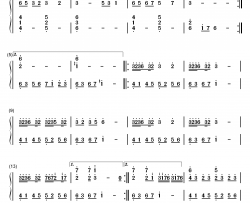 情书钢琴简谱-数字双手-Okawari