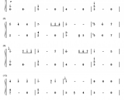 沈んだ気持ち钢琴简谱-数字双手-V.A.