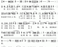 梅朵简谱(歌词)-春雷演唱-秋叶起舞记谱上传