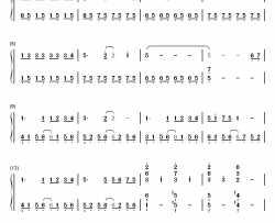 友人A钢琴简谱-数字双手-横山克