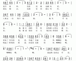 草原来的姑娘简谱(歌词)-张海庆演唱-秋叶起舞记谱