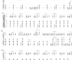 机会的顺序钢琴简谱-数字双手-AKB48