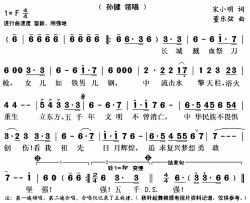 民族辉煌简谱(歌词)-孙健演唱-秋叶起舞记谱上传