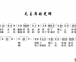 毛主席的光辉简谱(歌词)-谱友电视迷上传