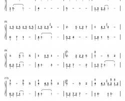 空白格钢琴伴奏钢琴简谱-数字双手-杨宗纬