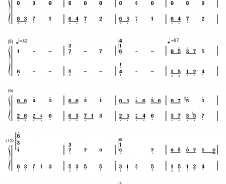 带我去你的城市钢琴简谱-数字双手-石进