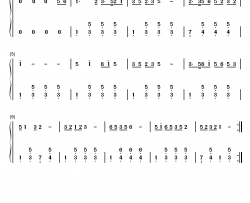 一分钱钢琴简谱-数字双手-潘振声