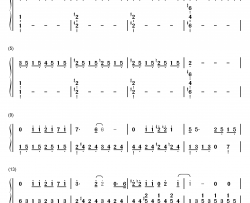 不该钢琴简谱-数字双手-周杰伦