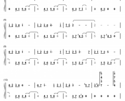 寂しい夜钢琴简谱-数字双手-缘之空