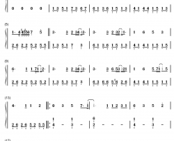 一天钢琴简谱-数字双手-黄宣