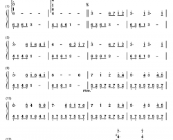 天鹅湖钢琴简谱-数字双手-柴科夫斯基