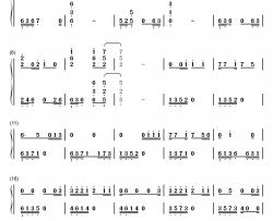 趁早钢琴简谱-数字双手-张宇