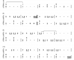 四张机钢琴简谱-数字双手-甄妮