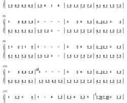 不再流浪钢琴简谱-数字双手-周深