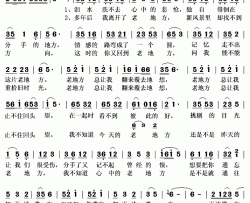 老地方简谱(歌词)-王喆演唱-秋叶起舞记谱上传