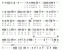 心贴心简谱(歌词)-阎维文演唱-秋叶起舞记谱